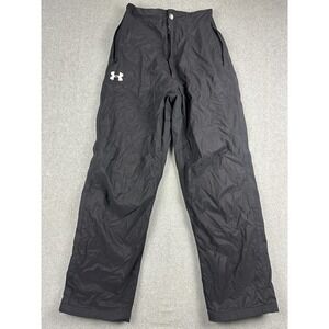 Under Armour Snow Pants Womens Medium 26x30 Black Insulated Ski Zip Hem Lined